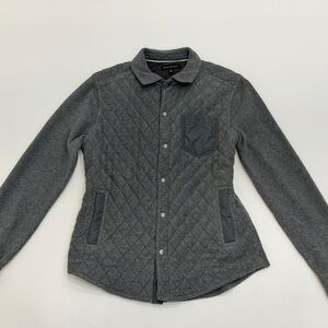 Banana Republic Charcoal Quilted Utility Jacket